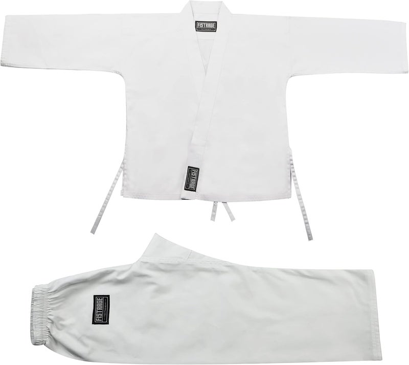 FISTRAGE FR FISTRAGE Karate Gi 8 oz Lightweight Uniform with Belt Soft Poly Cotton Blend Fabric for Martial Arts Beginner Training Suit - Image 4